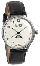 画像をギャラリービューアに読み込む, Classic Moonphase 36mm ムーンフェイズ アラビアインデックス ホワイトダイヤル ブラッククロコ型押し