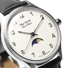 画像をギャラリービューアに読み込む, Classic Moonphase 36mm ムーンフェイズ アラビアインデックス ホワイトダイヤル ブラックスムースレザー