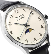 画像をギャラリービューアに読み込む, Classic Moonphase 36mm ムーンフェイズ アラビアインデックス ホワイトダイヤル ブラッククロコ型押し