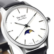 画像をギャラリービューアに読み込む, Classic Moonphase 36mm ムーンフェイズ バーインデックス ホワイトダイヤル ブラックスムースレザー