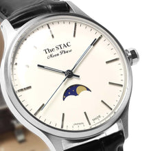 画像をギャラリービューアに読み込む, Classic Moonphase 36mm ムーンフェイズ バーインデックス ホワイトダイヤル ブラッククロコ型押し