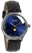 画像をギャラリービューアに読み込む, Classic Moonphase 36mm ムーンフェイズ バーインデックス ブルーダイヤル ブラッククロコ型押し