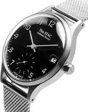 画像をギャラリービューアに読み込む, Authentic Round 36mm アラビアインデックス ブラックダイヤル ステンレスメッシュベルト