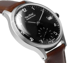 画像をギャラリービューアに読み込む, Authentic Round 36mm アラビアインデックス ブラックダイヤル ブラウンスムースレザー