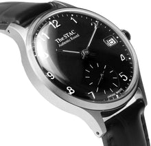 画像をギャラリービューアに読み込む, Authentic Round 36mm アラビアインデックス ブラックダイヤル ブラッククロコ型押しレザー