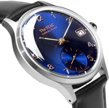 画像をギャラリービューアに読み込む, Authentic Round 36mm アラビアインデックス ブルーダイヤル ブラックスムースレザー