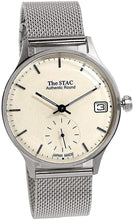 画像をギャラリービューアに読み込む, Authentic Round 36mm バーインデックス ホワイトダイヤル ステンレスメッシュベルト