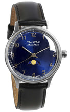 画像をギャラリービューアに読み込む, Classic Moonphase 36mm ムーンフェイズ アラビアインデックス ブルーダイヤル ブラックスムースレザー