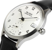 画像をギャラリービューアに読み込む, Authentic Round 36mm アラビアインデックス ホワイトダイヤル ブラックスムースレザー