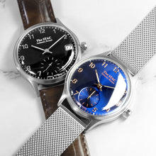 画像をギャラリービューアに読み込む, Authentic Round 36mm アラビアインデックス ブルーダイヤル ステンレスメッシュベルト