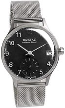 画像をギャラリービューアに読み込む, Authentic Round 36mm アラビアインデックス ブラックダイヤル ステンレスメッシュベルト