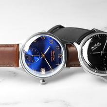 画像をギャラリービューアに読み込む, Authentic Round 36mm アラビアインデックス ブルーダイヤル ブラウンスムースレザー