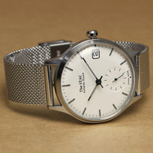 画像をギャラリービューアに読み込む, Authentic Round 36mm バーインデックス ホワイトダイヤル ステンレスメッシュベルト