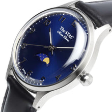 画像をギャラリービューアに読み込む, Classic Moonphase 36mm ムーンフェイズ アラビアインデックス ブルーダイヤル ブラックスムースレザー