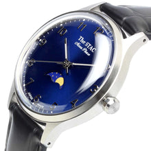 画像をギャラリービューアに読み込む, Classic Moonphase 36mm ムーンフェイズ アラビアインデックス ブルーダイヤル ブラッククロコ型押し