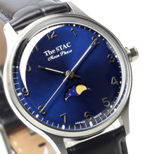 画像をギャラリービューアに読み込む, Classic Moonphase 36mm ムーンフェイズ アラビアインデックス ブルーダイヤル ブラッククロコ型押し