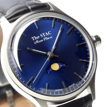 画像をギャラリービューアに読み込む, Classic Moonphase 36mm ムーンフェイズ バーインデックス ブルーダイヤル ブラッククロコ型押し
