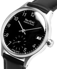 Load image into Gallery viewer, Authentic Round 36mm Arabic numerals Black dial Black smooth leather
