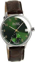Load image into Gallery viewer, Authentic Round 36mm Arabic numerals Green dial Brown croco embossed leather
