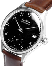 Load image into Gallery viewer, Authentic Round 36mm Arabic numerals Black dial Brown smooth leather
