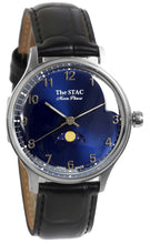 Load image into Gallery viewer, Classic Moonphase 36mm Moonphase Arabic numerals Blue dial Black crocodile embossed
