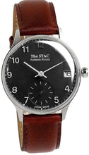 Load image into Gallery viewer, Authentic Round 36mm Arabic numerals Black dial Brown smooth leather
