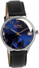 Load image into Gallery viewer, Authentic Round 36mm Arabic numerals Blue dial Black smooth leather
