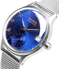 Load image into Gallery viewer, Authentic Round 36mm Arabic Index Blue Dial Stainless Steel Mesh Belt
