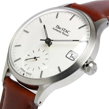 Load image into Gallery viewer, Authentic Round 36mm Bar Index White Dial Brown Smooth Leather
