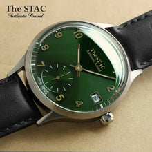 Load image into Gallery viewer, Authentic Round 36mm Arabic numerals Green dial Black smooth leather
