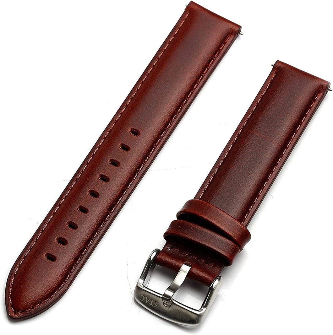 Replacement belt belt width 18mm Italian leather smooth brown