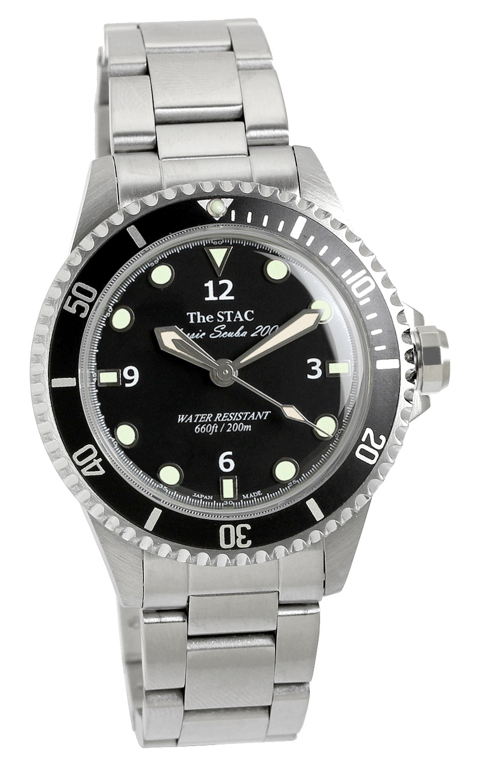 Classic Scuba 200 38mm Diver's Watch Sweep Seconds Black